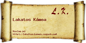 Lakatos Kámea névjegykártya